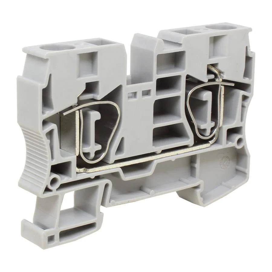 UJ5-10 - 16 to 6 AWG, Spring Cage Terminal Block, 800v, UL Approved, Gray