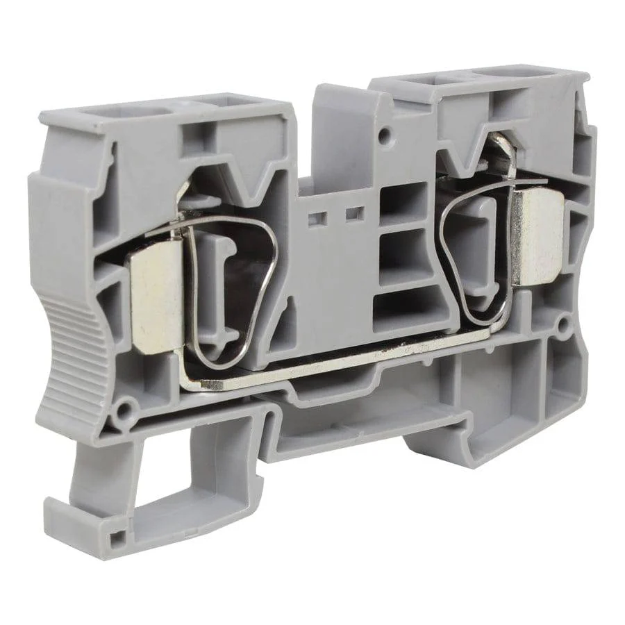 UJ5-16 - 16 to 4 AWG, Spring Cage Terminal Block, UL Approved, Gray