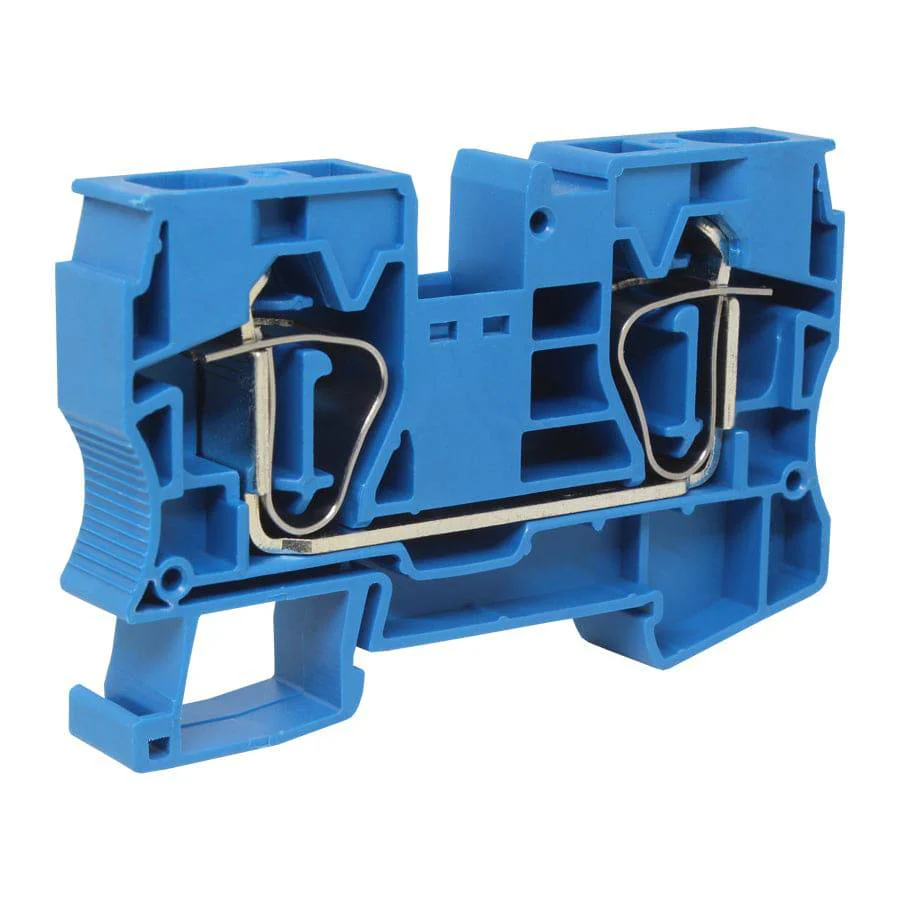 UJ5-16(BU) - 16 to 4 AWG, Spring Cage Terminal Block, UL Approved, Blue