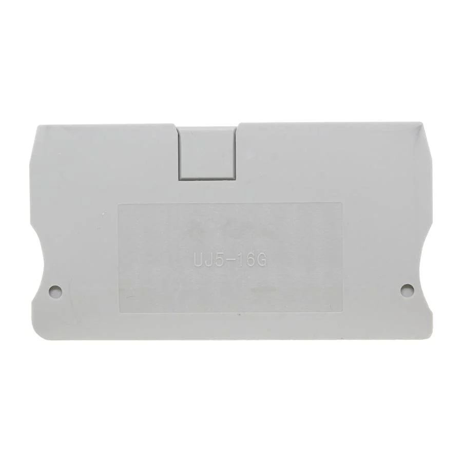 UJ5-16G - End Cover for Spring Cage Terminal Block, Gray