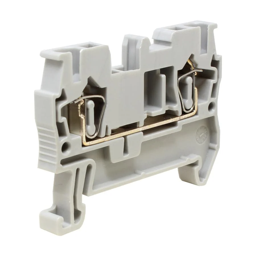 UJ5-2.5 - 24 to 12 AWG, Spring Cage Terminal Block, 800v, UL Approved, Gray
