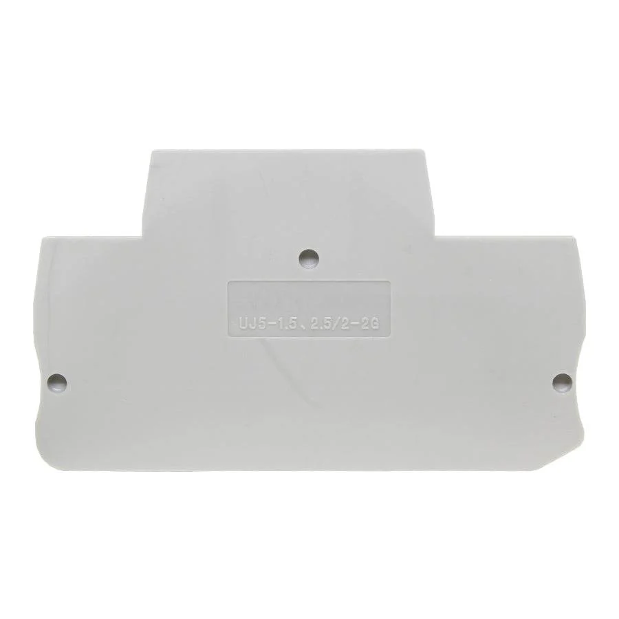 UJ5-1.5-2.5/2-2G - End Cover for Spring Cage Terminal Block, Gray