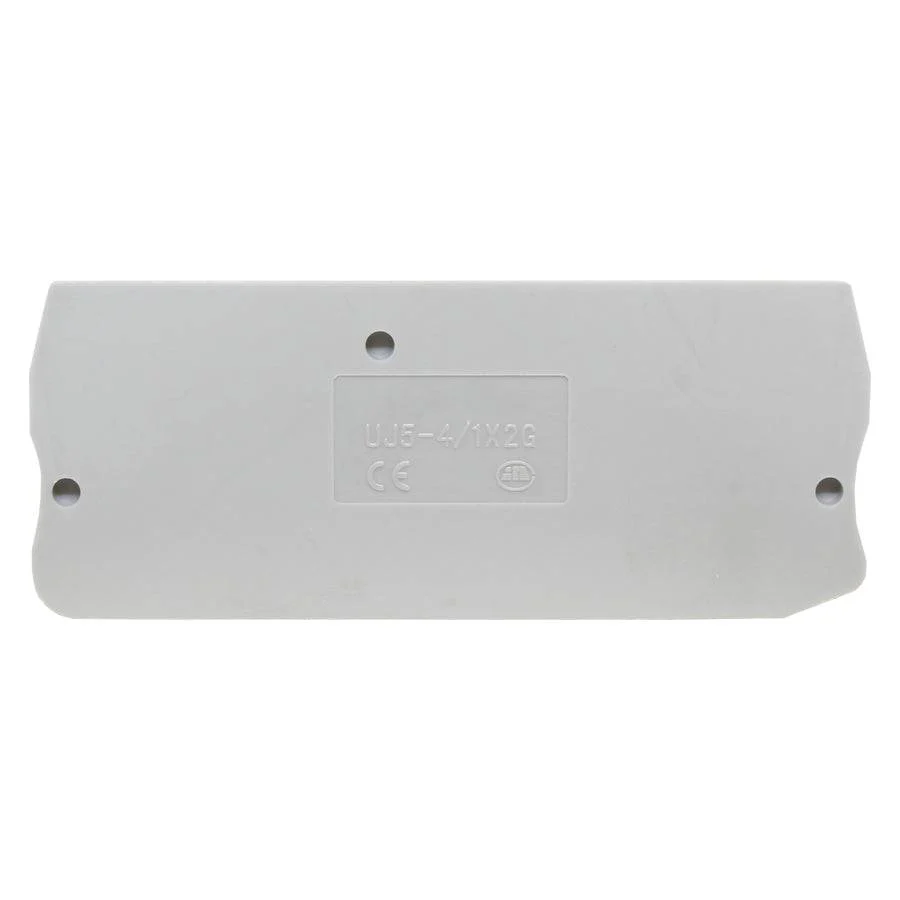 UJ5-4/1X2G -End Cover for Spring Cage Terminal Block, Gray