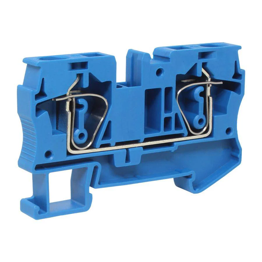 UJ5-6(BU) - 22 to 8 AWG, Spring Cage Terminal Block, 800v, UL Approved, Blue