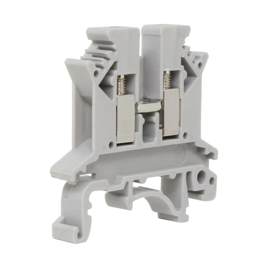 UKJ-2.5X - 24 to 12 AWG Screw Clamp, Feed-Thru, Terminal Block, 800v, UL Approved, Gray