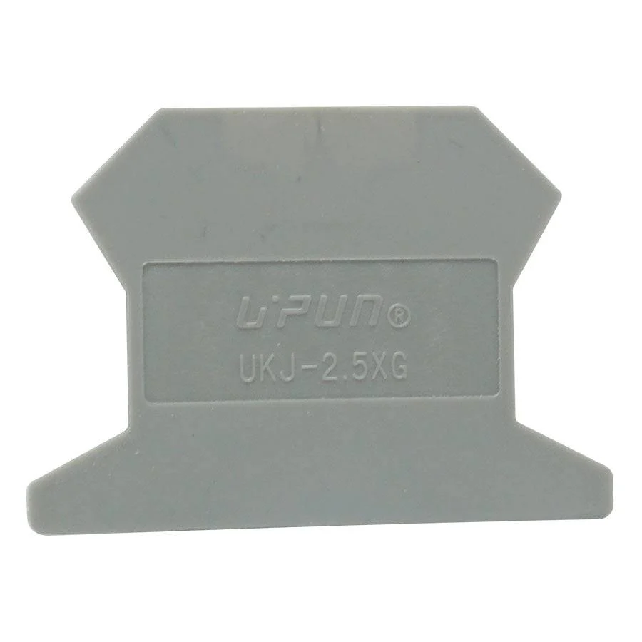 UKJ-2.5XG - End Cover for Screw Clamp Terminal Block, Gray, 1 Piece