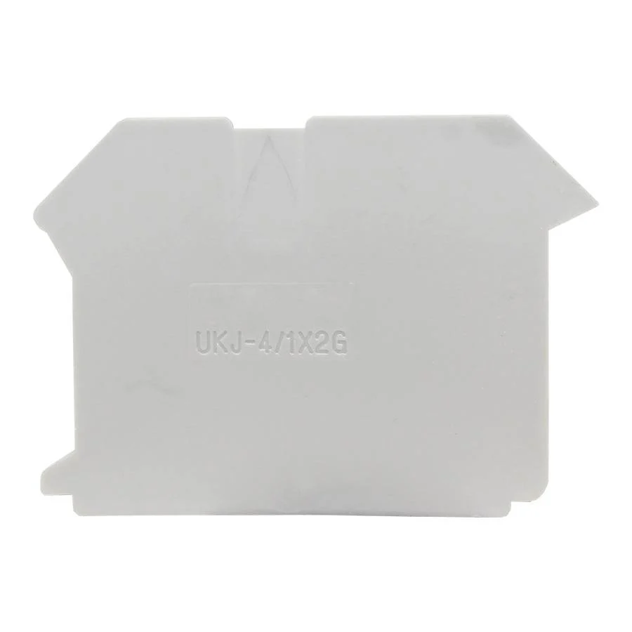 UKJ-4/1X2G - End Cover for Screw Clamp Terminal Block, Gray