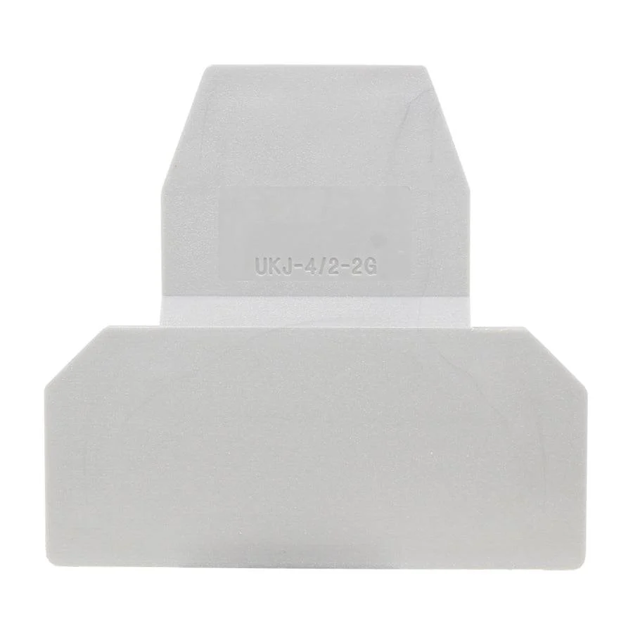 UKJ-4/2-2G - End Cover for Screw Clamp Terminal Block, Gray