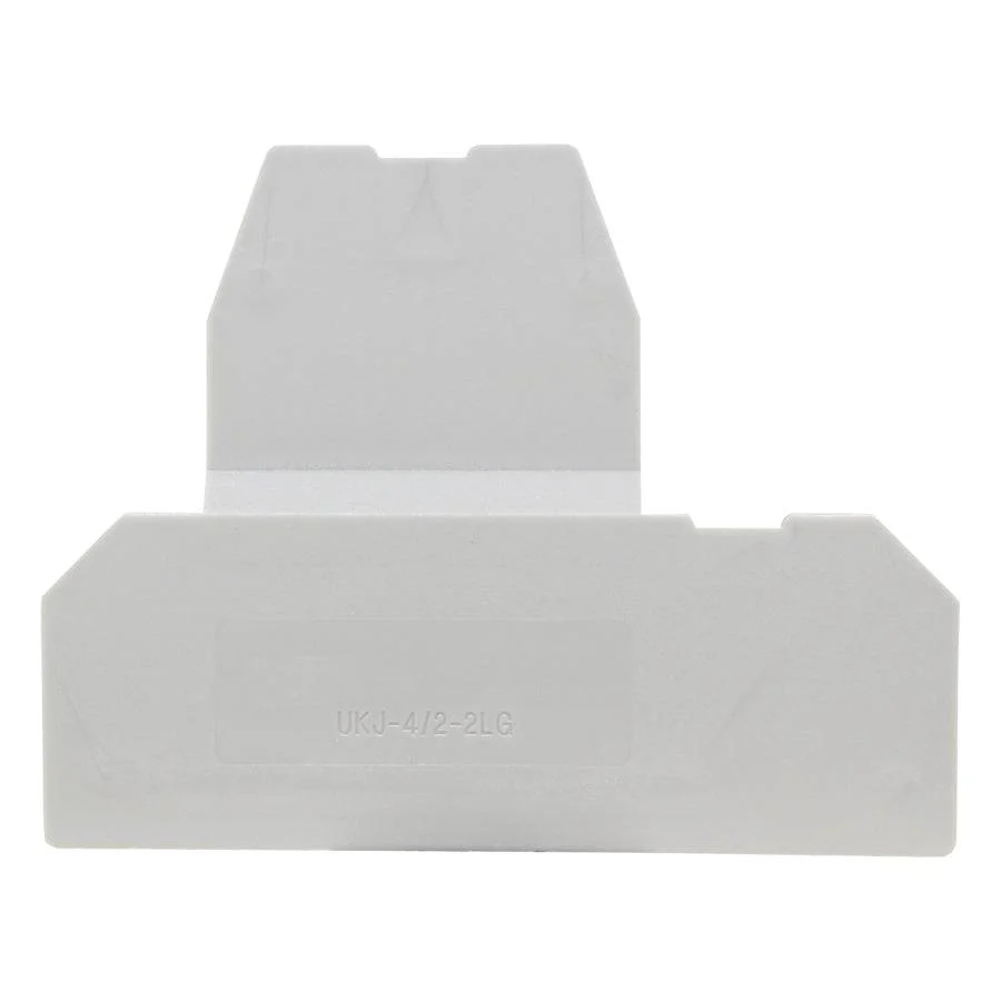 UKJ-4/2-2LG - End Cover for Screw Clamp Terminal Block, Gray