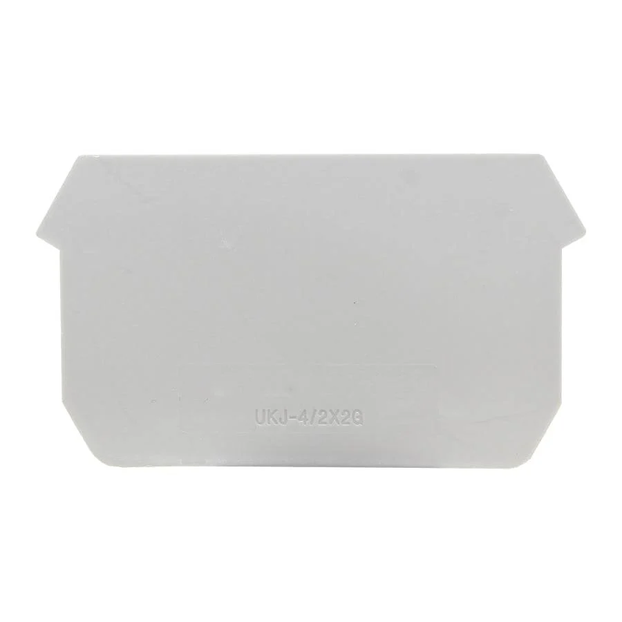 UKJ-4/2X2G - End Cover for Screw Clamp Terminal Block, Gray