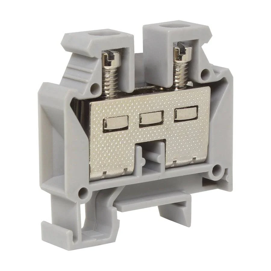 UKJ-6M - 22 to 8 AWG Mini Screw Clamp Terminal Block, 500v, UL Approved, Gray, 1 Piece