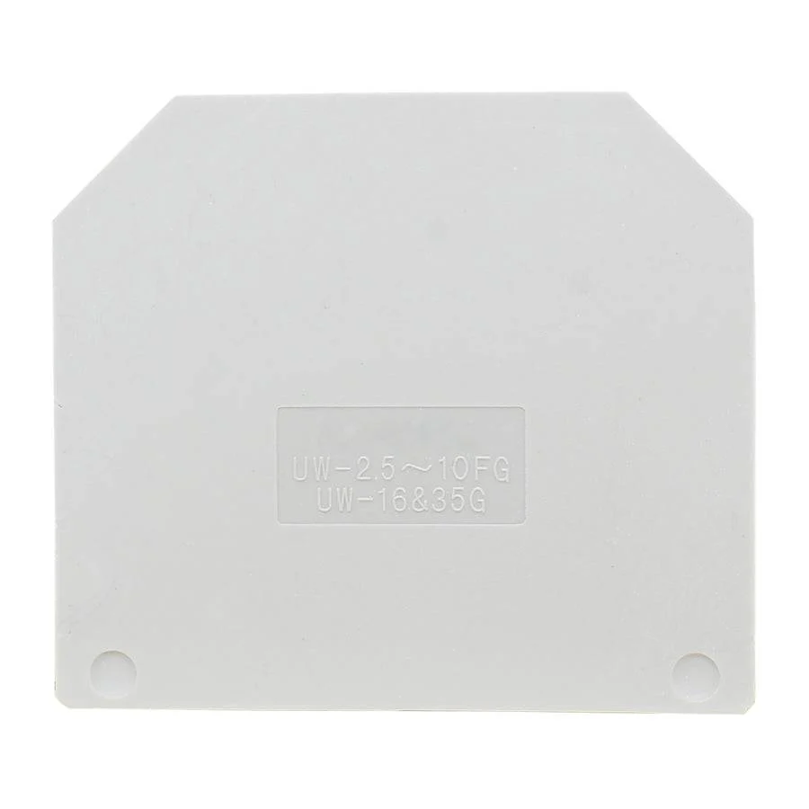 UKJ-W2.5-10FG - End Cover for Screw Clamp Terminal Block, Gray