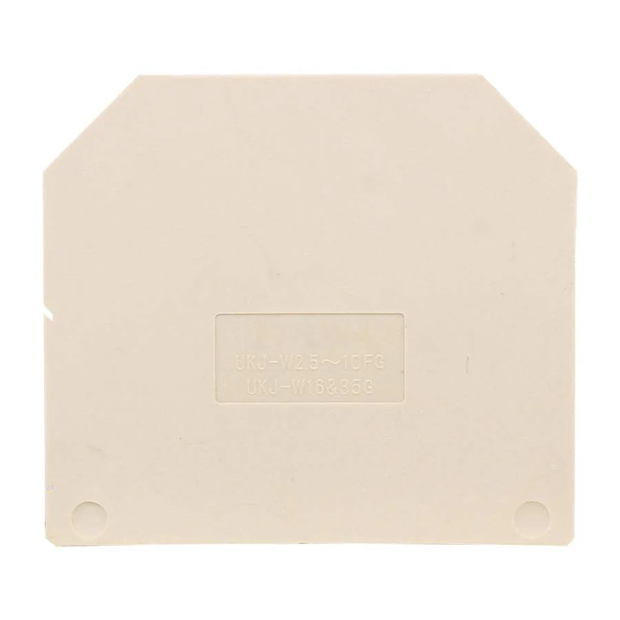 UKJ-W2.5-10FG(BG) - End Cover for Screw Clamp Terminal Block, Beige