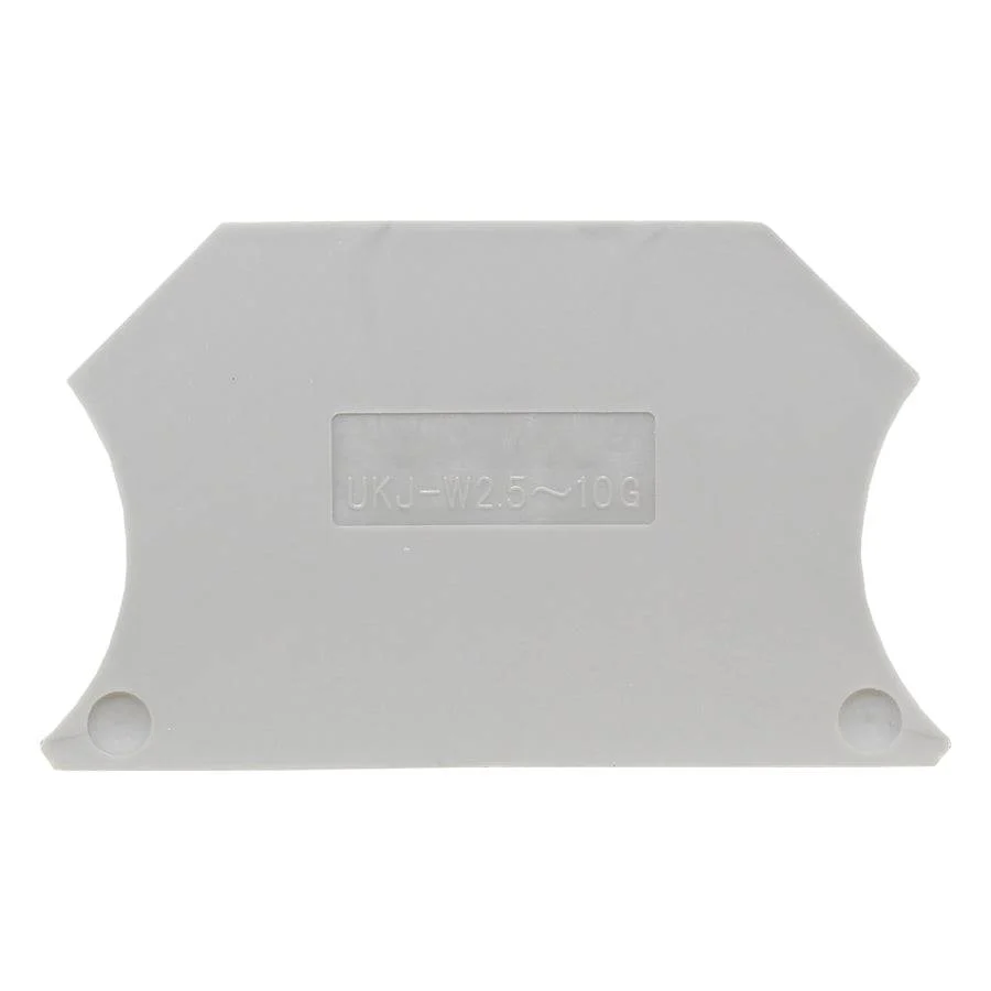 UKJ-W2.5-10G - End Cover for Screw Clamp Terminal Block, Gray