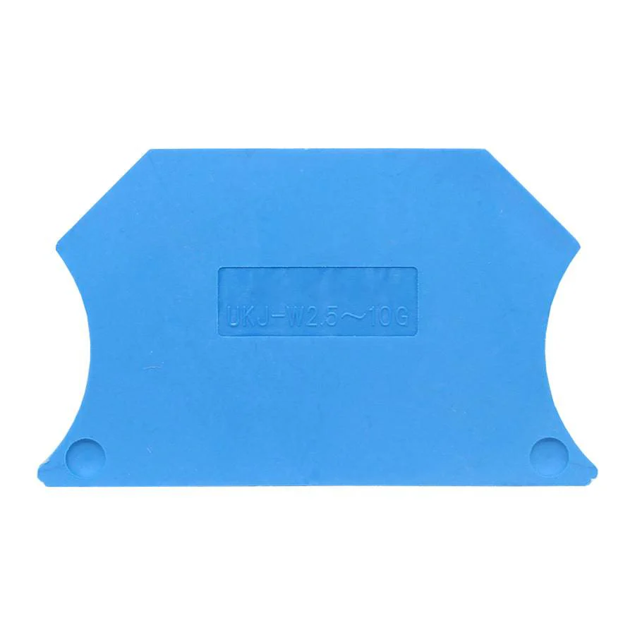 UKJ-W2.5-10G(BU) - End Cover for Screw Clamp Terminal Block, Blue