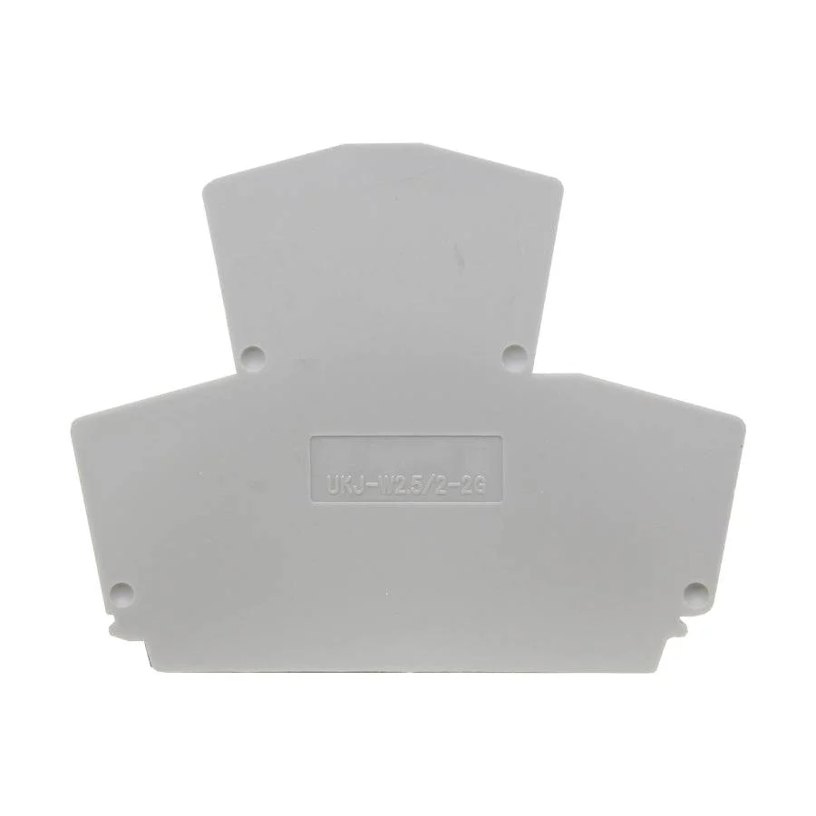 UKJ-W2.5/2-2G - End Cover for Screw Clamp Terminal Block, Gray