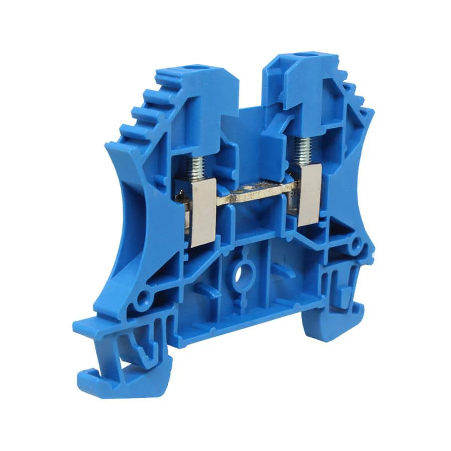UKJ-W2.5(BU) - 22 to 12 AWG Screw Clamp, Feed-Thru, Terminal Block, 800v, UL Approved, Blue
