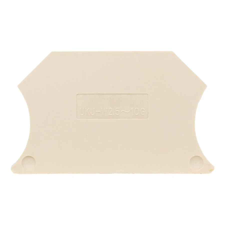 UKJ-W2.5-10G(BG) - End Cover for Screw Clamp Terminal Block, Beige