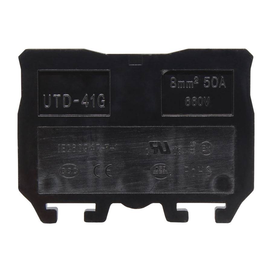 UTD-41G - End Cover for Barrier Screw Terminal Block, Black