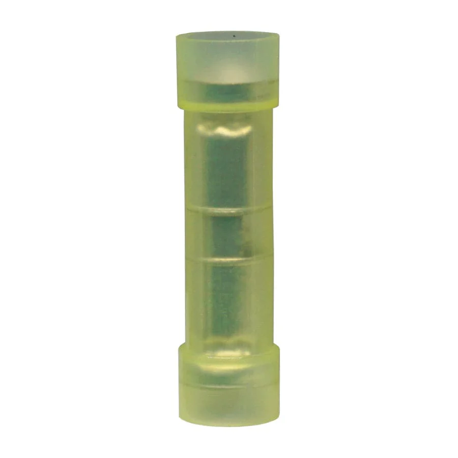 WBNYDF5 - 12 to 10 AWG Nylon Insulated Butt Splice Connectors, Double Crimp, Window, 50 Pieces - Image 2