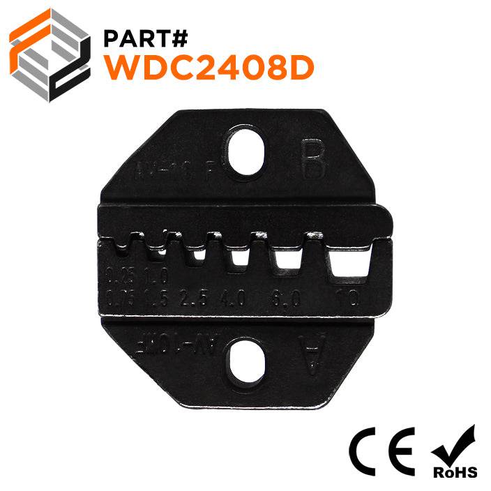 WDC2408D - 24 to 8 AWG Wire Ferrules Crimping Die Set, Trapezoidal Profile, 1 Piece