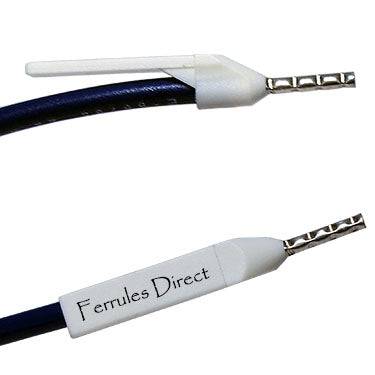 WTD050 - 22AWG Write-On Ferrule Tags - WHITE