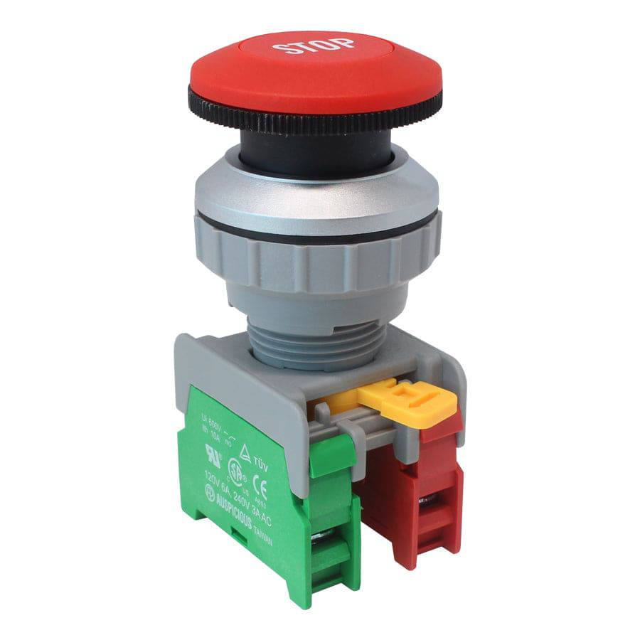 XLEB30-1OC-RD - Rotary Switch - 2 Contact (1O/C) - 30mm - Red