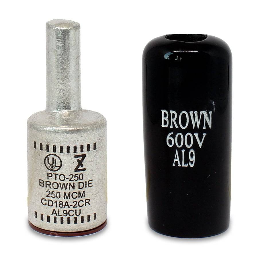 ZPTO250 - 250 MCM Offset Aluminum Compression Pin Adapter, Brown, 1 Piece